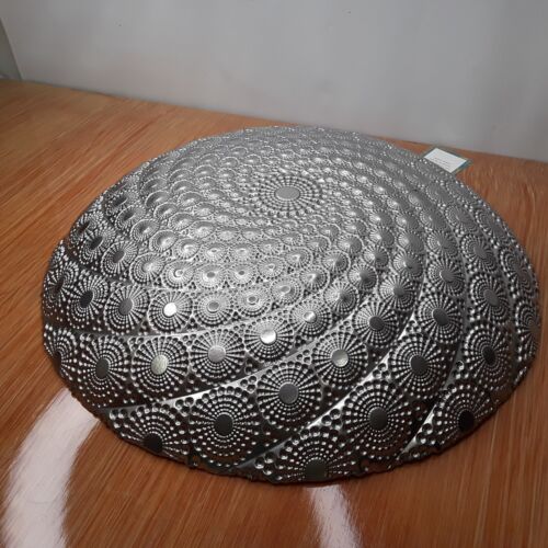 Silber geschmiedet irisierend Kunst Glas Schale lila pink grün 13" Herzstück Neu mit Etikett - Bild 12 von 23