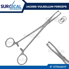 Jacobs Vulsellum Forceps - 9" Straight - OB/GYN Instruments German Grade