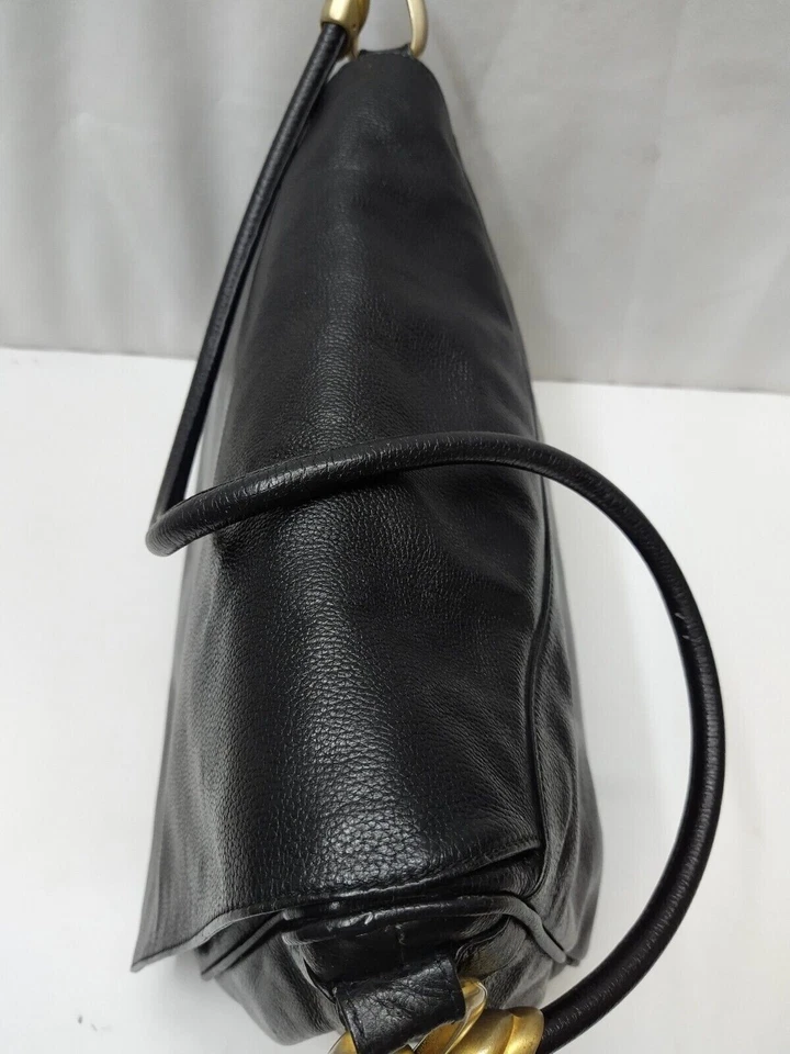 Bolso Bandolera De Vecchi by Hamilton Cuero Negro - De Colección Hecho en Italia Foto 4 de 4