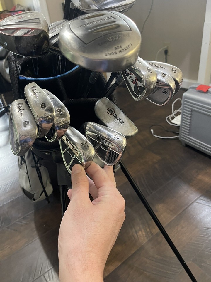 Mens Left Handed Golf Club Full Set Driver, Wood, Hybrids, Irons, Putter, Bag eBay