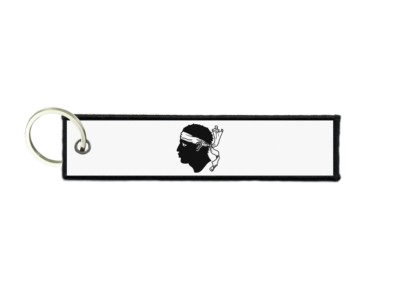 Porte-clés Corse Avec Drapeau - Patch Brodé, Ecusson, Fabrication Française, Unisexe