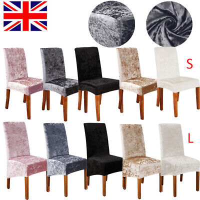 Crushed Velvet Stretch Dining Chair, Crushed Velvet Dining Room Chair Covers