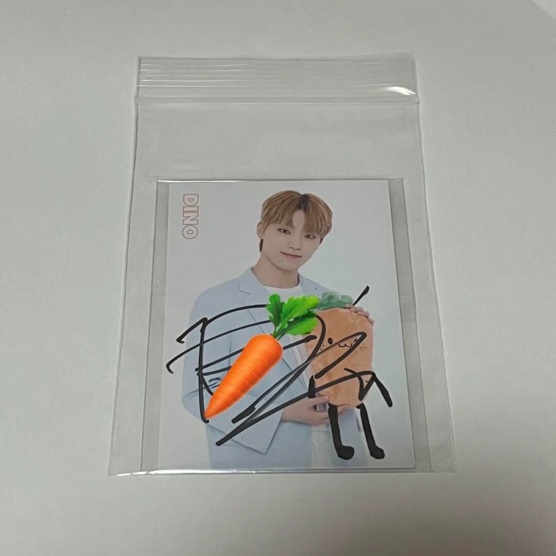 Seventeen Dino autographed signed Photocard Happy Ending SHOWCASE