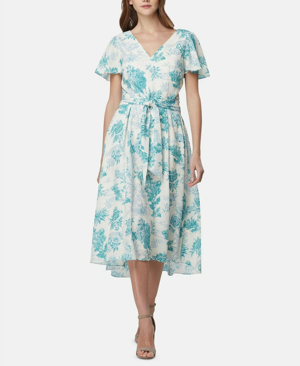 Tahari flutter top sleeve dress