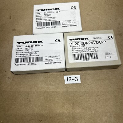 (3)BRAND NEW* Turck BL20-2DI-24VDC-P Electronic Module Ver 01-04 BL20+Warranty!