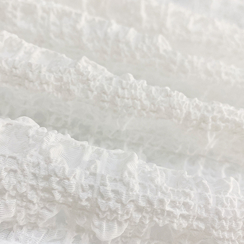 3D Chiffon Ruched Fabric Lightweight Diy Sew Craft for Clothes Soft Trim