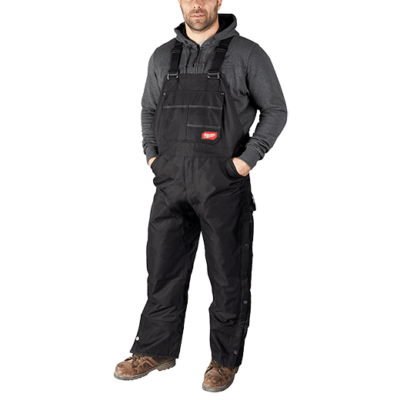 Milwaukee 261B Gridiron Black Zip-to Thigh Bib Overall Various