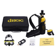Reusable Mini Scuba Tank Kit 1L Underwater Diving Breath Device Deepest 32.8ft