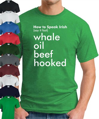 HOW TO SPEAK IRISH T-SHIRT > Lustiger Spruch Neuheit Herren Geeky Geschenk Irland Nerd
