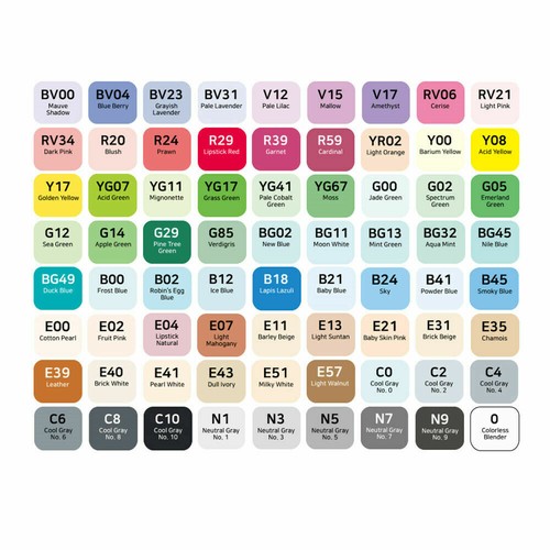 Copic Sketch Marker Set B 72 Colors , Premium Artist Markers ⭐Tracking⭐ - 第 4/4 張圖片