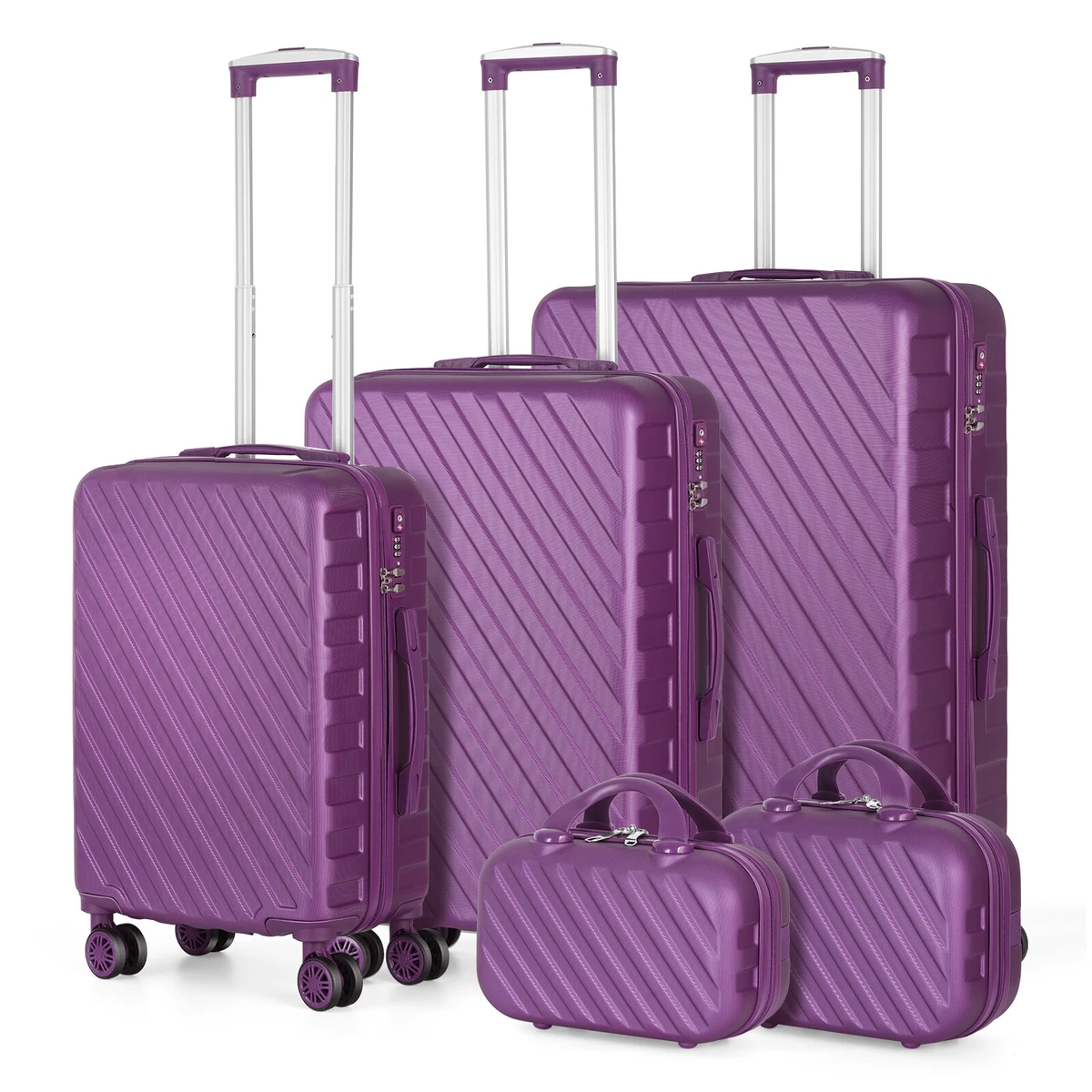 5 piece spinner luggage set sale