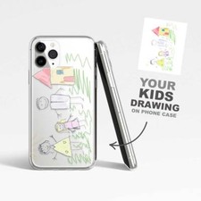 Masterpiece Memories: Personalized Clear Phone Case Your Child's Artwork