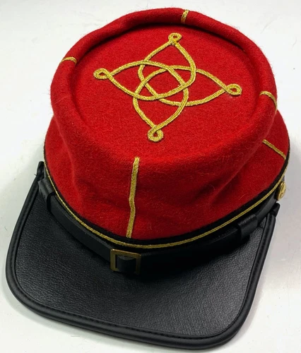 CIVIL WAR CONFEDERATE CS LIEUTENANT ARTILLERY OFFICER KEPI FORAGE CAP-2XLARGE