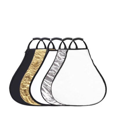 Reflector de luz flash de video para estudio fotográfico plegable de mano triángulo 5 en 1