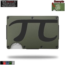 PI SYMBOL Math Geek Laser Engraved Onto An Aluminum Wallet