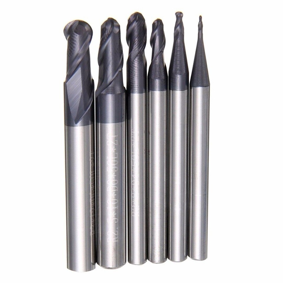 Ball End Mills Set 2 Flutes End Mill High Hardness For Precision