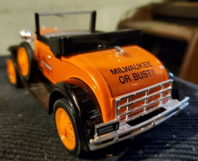 1929 Ford Model A White Harley Davidson 1/24 Diecast Model Car de