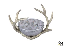 Vintage Printed Metal Multipurpose Decor Bowl