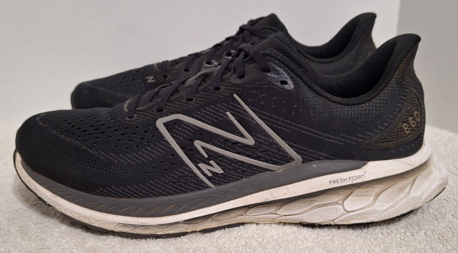 New Balance Fresh Foam X 860v13 Black White Shoes M860K13 Men's Size 15 2E