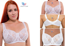 Image of Ladies Full Cup Underwired Bra Plus Size Firm Hold Lace Large Non Padded Uk New