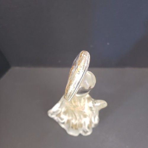 Kunstglas Mutter Maria betende Krippe Heiligenschein klar mit Goldfolie Taiwan - Bild 6 von 9
