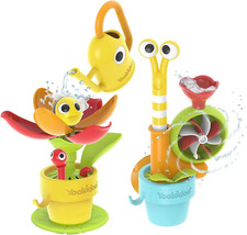 Toddler Baby Bath Toy Ages 1-3 Garden Adventure Set Bundle: Snail Flower wit
