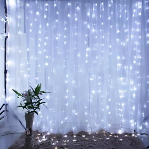 300/600 Led Curtain Fairy Lights Wedding Indoor Outdoor Christmas Garden Party - Picture 9 of 23
