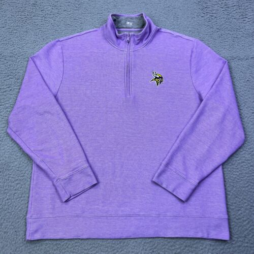 Vineyard Vines Pullover Mens XL Purple 1/4 Zip Minnesota Vikings NFL Football