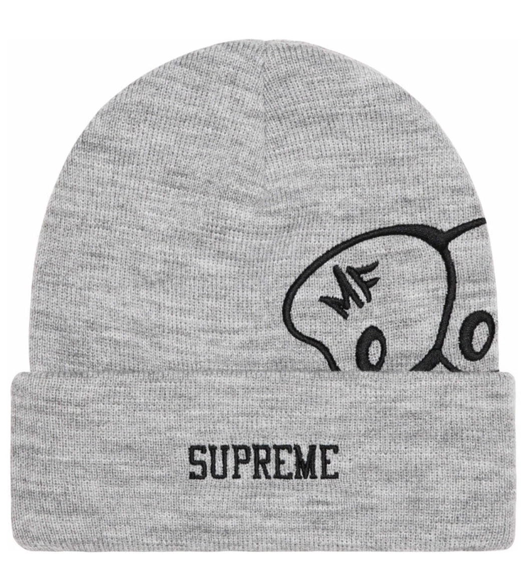 Supreme MF DOOM Beanie   gris bruyère FW23 TAILLE UNIQUE EN MAIN LIVRAISON RAPIDE