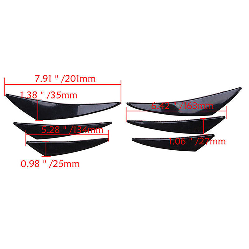 CARIZO Rear Bumper Canard Diffuser Splitter Valence Spoiler Fin Lip Trim Universal Fit (Glossy Black, Design - Shark) Compatible with Skoda Kushaq CARIZO Rear Bumper Canard Diffuser Splitter Valence Spoiler Fin Lip Trim Universal Fit (Glossy Black, Design - Shark) Compatible with Skoda Kushaq
