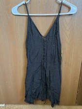 American Eagle Outfitters Polkadot Spaghetti Strap Booty Shorts Romper US 0 NWT