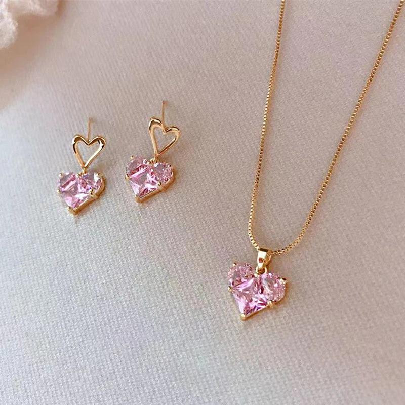 Pink shop locket necklace