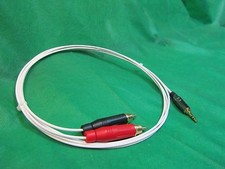 8 Ft Silver Plated Audiophile 3.5mm 1/8" to Dual RCA cable.