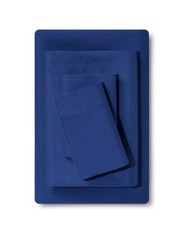 Microfiber Solid Sheet Set QUEEN Sapphire Blue Navy - Room Essentials OKEO-TEX