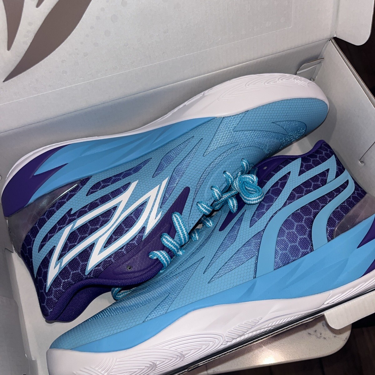 Puma MB.02 Mens Sz 11 Blue Purple Mid Queen City Melo Ball Puma MB.02 Mens Sz 11 Blue Purple Mid Queen City Melo Ball