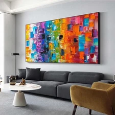 Wall Art Paintings Hand Painted Abstract Oil Painting On Canvas red