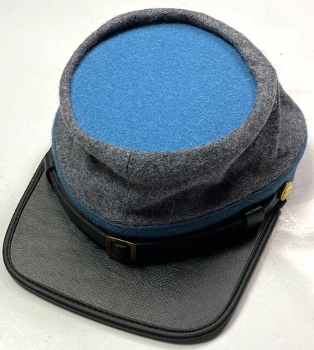 CIVIL WAR CSA CONFEDERATE INFANTRY GREY WOOL KEPI FORAGE CAP HAT-2XLARGE