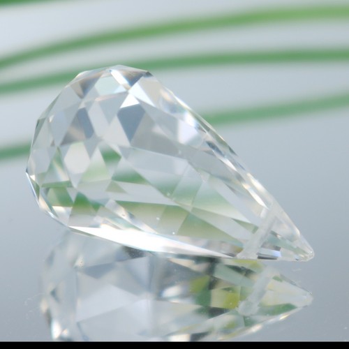Piedra preciosa de Brasil perforada corte briolette de cuarzo blanco precioso natural de 15,90 quilates - Imagen 3 de 6