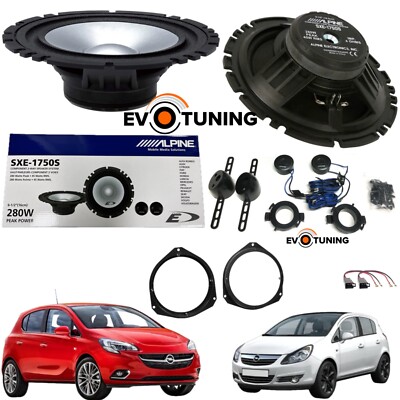 4er Lautsprecher-Set Alpine 2-Wege Front für Opel Corsa D ab 2006