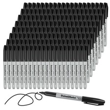 Permanent Markers, 160 Pack Black Permanent Markers Bulk, Fine Tip, Quick Dry...
