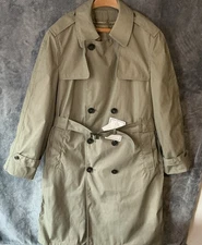 DEFENSE LOGISTICS AGENCY ALL WEATHER TRENCH COAT 42R NEW WITH LINER AND TAGS