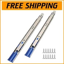 Durable 22 Inch Ball-Bearing Soft Close Drawer Slides - Max 100 LB Capacity