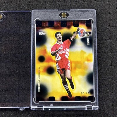 2025-26 Topps Focus Liverpool FC Ian Rush /10 Black Golden Hour Legend SP