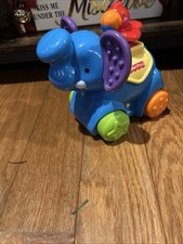 Vintage 2008 Fisher-Price Amazing Animals Press Go Elephant WORKS
