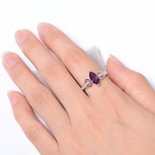 Amethyst Gemstone 925 Sterling Silver Statement Women Ring Duty Free