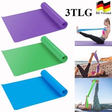 3er-Set Gymnastikband Fitnessbänder Widerstandsband Yoga Band Home Training DE