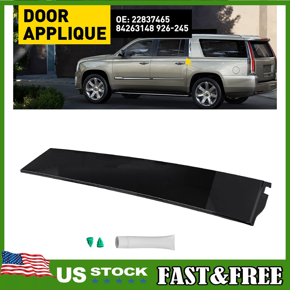 For GMC Yukon 2015-18 Chevy Tahoe Rear Left Door Molding Trim Applique B Pillar
