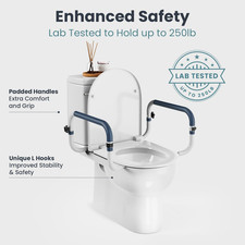 Toilet Safety Rails 250Lb - Adjustable Toilet Safety Rails, Toilet Bar for ...