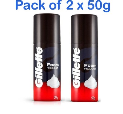 2 X Gillette Classic Regular Shave Foam - 50 Gram