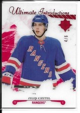 2017-18 Ultimate Collection Introductions Royal Red Filip Chytil Parallel /6